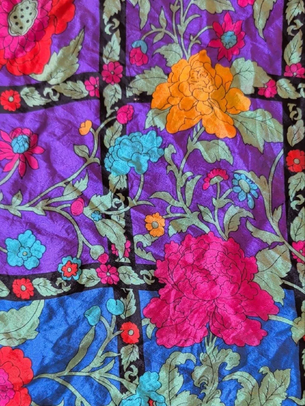 The Specialty House Inc Vintage 100% Silk Floral Scarf 30